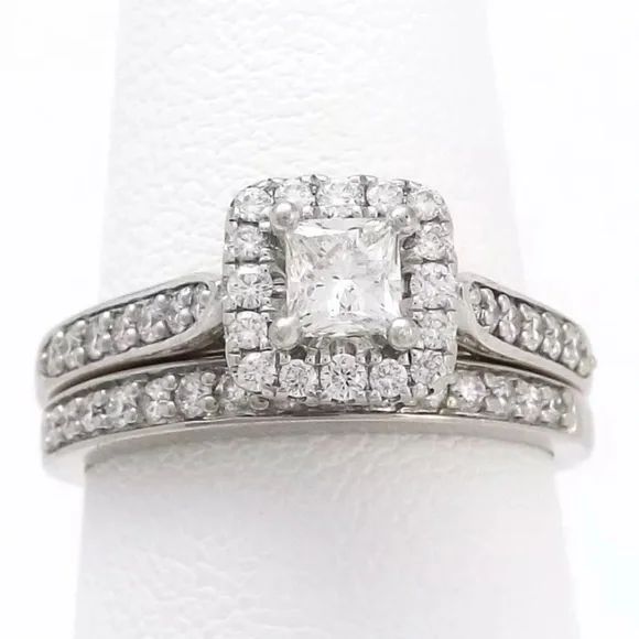 The Leo Diamond 1ctw Natural Diamond 14K Gold Engagement Ring & Band Set Sz7.5 - Picture 1 of 16